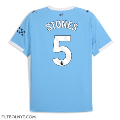 Camiseta Manchester City John Stones #5 Primera Equipación 2025-26 manga corta Camiseta Manchester City John Stones #5 Primera Equipación 2025-26 manga corta